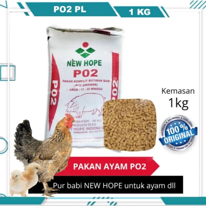 PO 2 New Hope Pakan Babi Pur Ayam Untuk Anak Ayam Bangkok 1KG