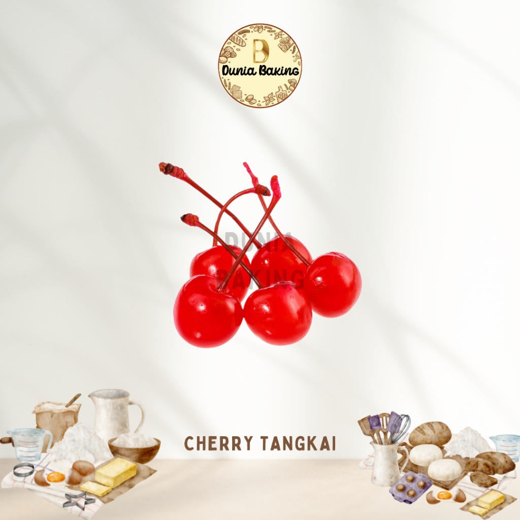 

Red cherry / Cherri tangkai / Cheri tangkai (4 tangkai)