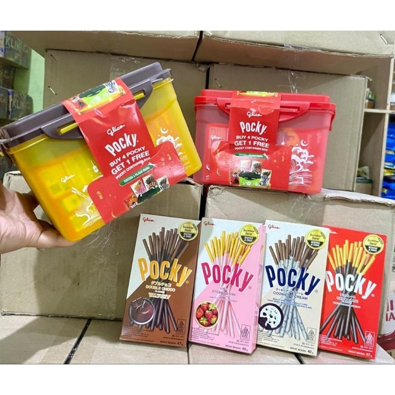 

Glico Pocky Biskuit Stick Kemasan besar FREE BOX isi 4pcs