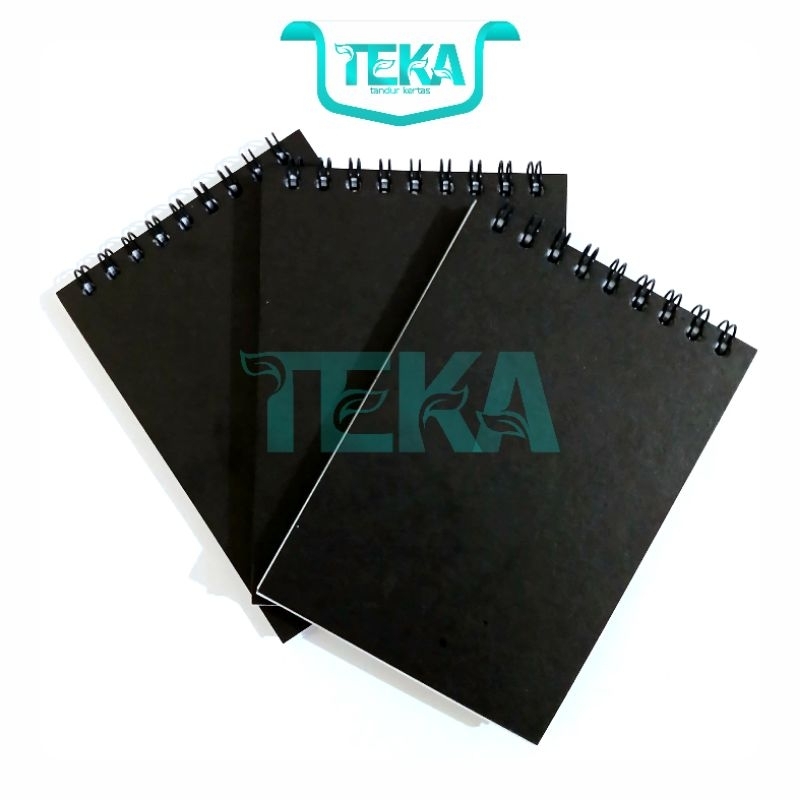 

Teka Notebook B7 Black Cover Buku Kecil Catatan Scrapbook Mini Buku Notes Kecil 50 Lembar