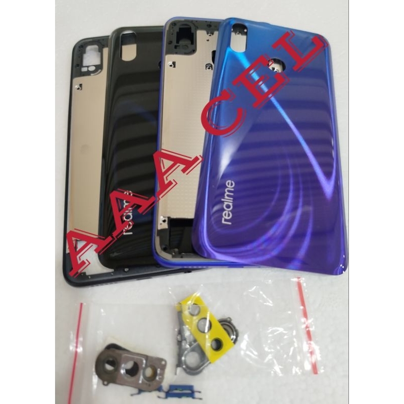 Kesing Haussing Backdoor + Bezel Tengah Realme 3 pro