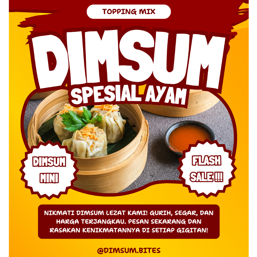 

DIMSUM PREMIUM DIMSUM AYAM MINI ISI 100PCS FROZEN HALAL
