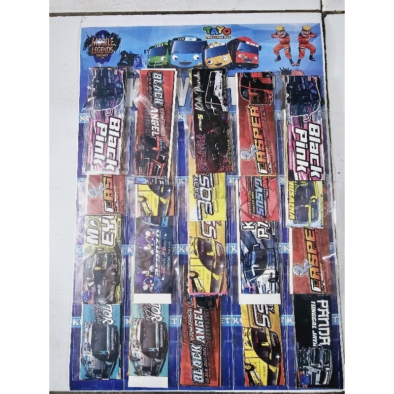

Stiker bus/kata kata sendirian isi 10 lembar