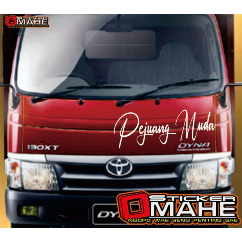 CUTTING STICKER STIKER kap depan kabin TRUCK Truk DynaTRUK  code 0999