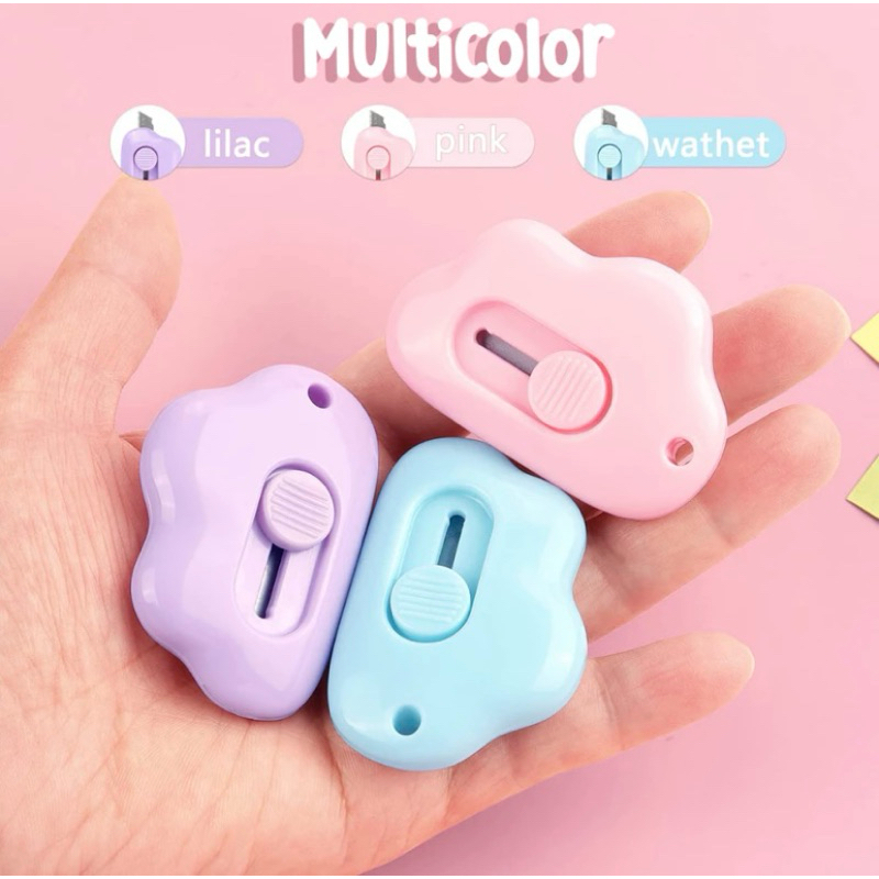 

Cutter Mini Bentuk Awan Lucu Portabble Pemotong Kertas