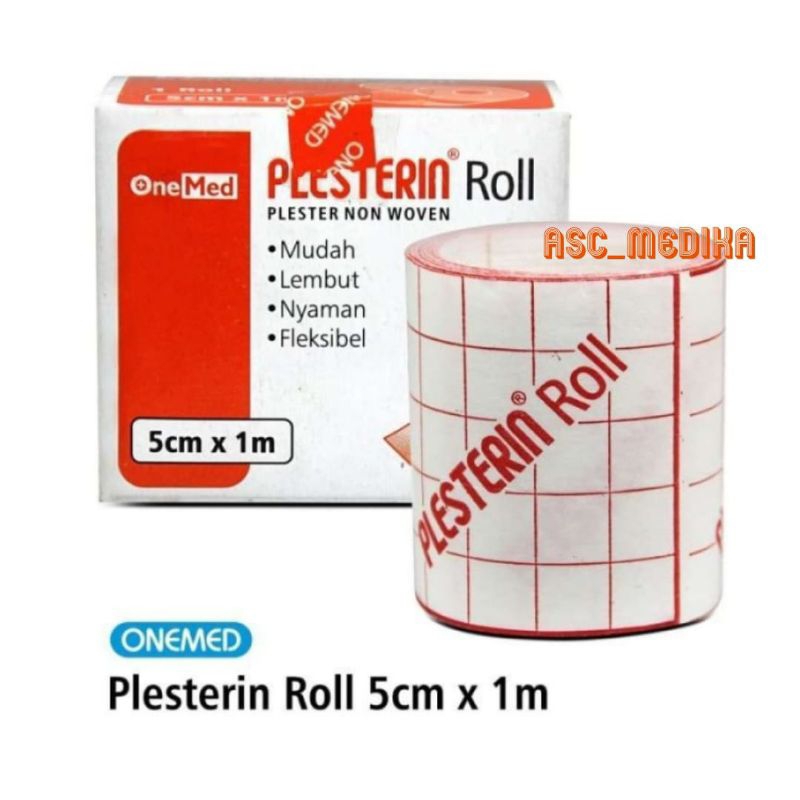 Plester Luka Plesterin Roll 5cm x 1m Onemed / Plesterin Roll 5cm x 1m Onemed / Plester Luka Merekat 