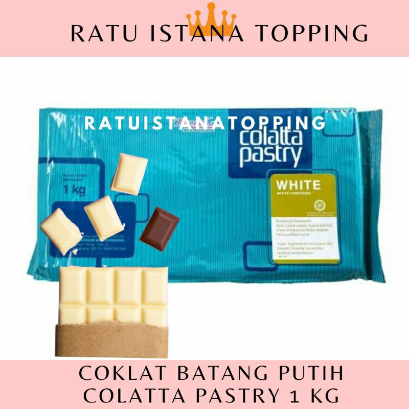 

COLATTA PASTRY WHITE 1 KG COKELAT BATANG PUTIH COLATA WHITE COMPOUND