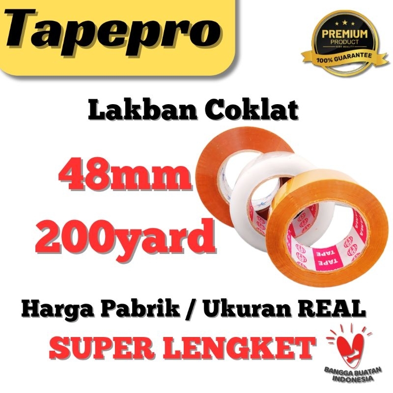 

Lakban Bening Coklat JUMBO 48mm x 200yard kualitas NACHI