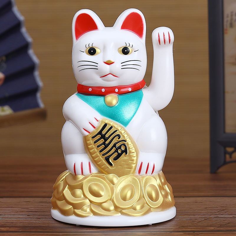 MUL Patung kucing hoki / Kucing Hoki Lucky Cat/Kucing Hoki Koin Emas Patung/Yuan Bao Maneki Neko