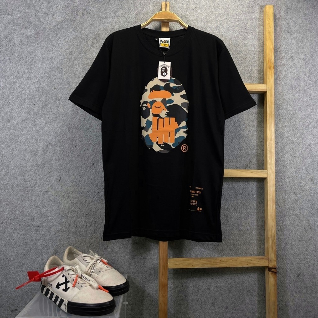BAJU KAOS TSHIRT BAPE A BATHING APE X MASTERMIND HEAD CAMO BLACK