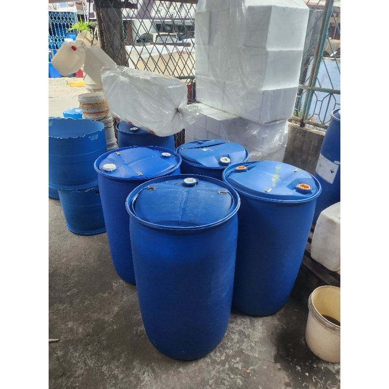 Drum Plastik HDPE Biru 200 liter/Tong drum Air 200 liter