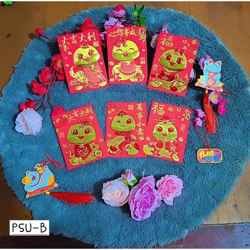 

(Emsorr) hongbao /angpao /amplop imlek premium tebal embos emas tahun ular kayu 2025 murah