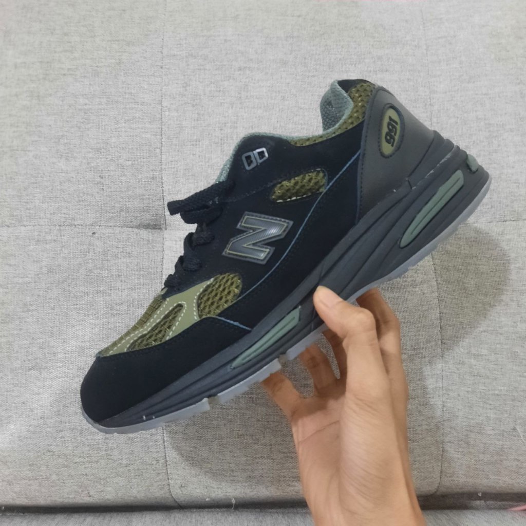 SEPATU KASUAL PRIA WANITA - NEW BAL4NCE 991 V2 x STONE ISLAND TERBAIK BNIB 100% - GRADE ORIGINAL 1:1