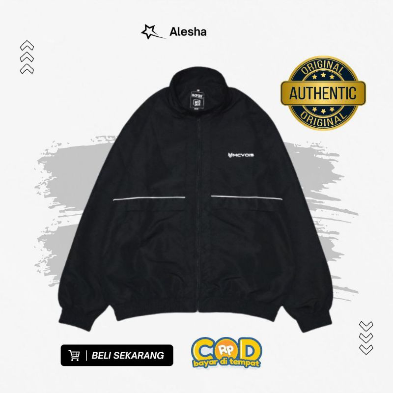 Jaket tracktop pria wanita harian olahraga gym casual waterproof polos bahan tebal