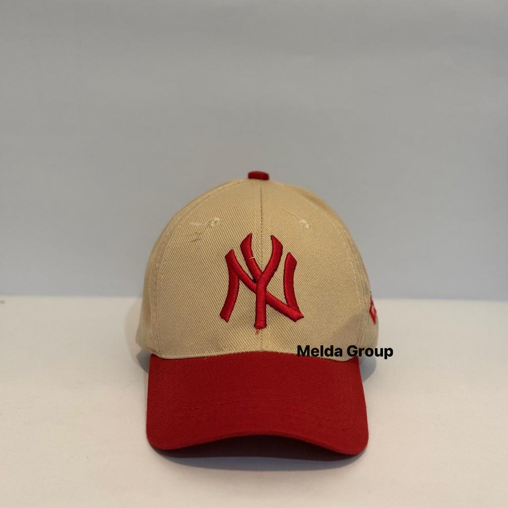Besttopiku 05-Topi Baseball Cap NY Variable Cream Merah Fashion Terbaru 2024