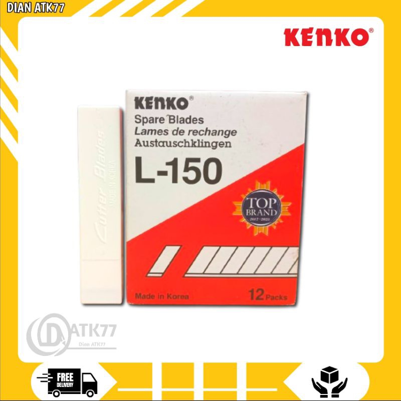 

Refil Pisau Cutter Besar L-150 / Isi Cutter Kenko L-150 (1Pak 12 Tube)