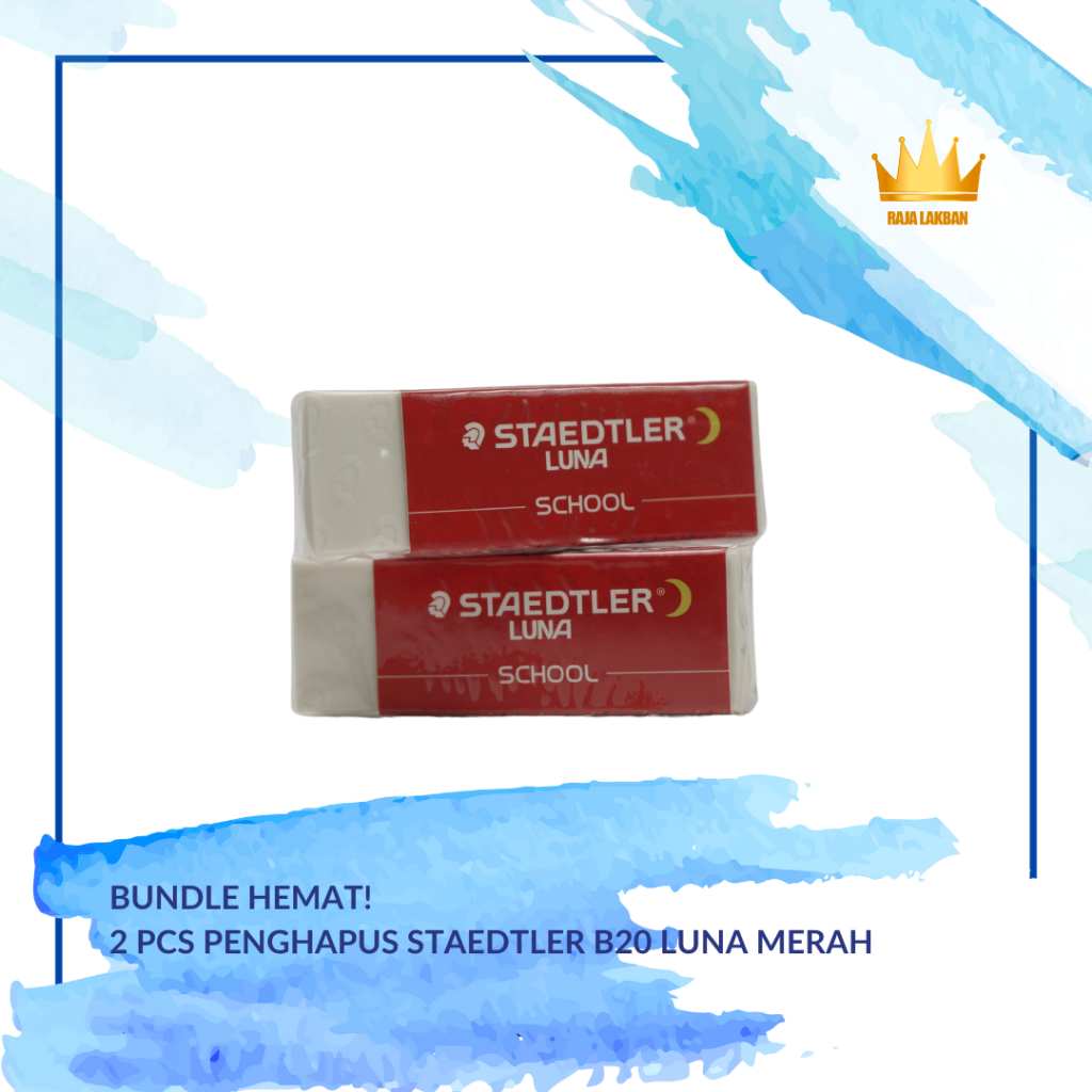 

SERBA Rp1000! 2 Pcs Penghapus Staedtler B20 Luna Merah
