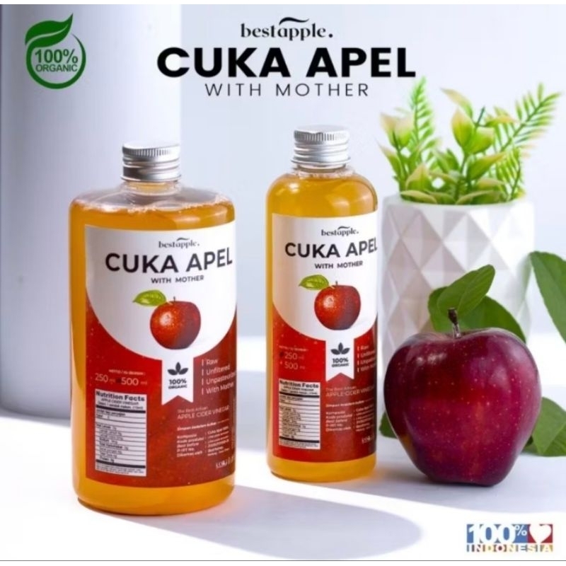 

CUKA APEL ORIGINAL ORGANIK 1000 ML & VARIASI / BEST APPLE CIDER VINEGAR / CUKA SARI APEL FINEGA