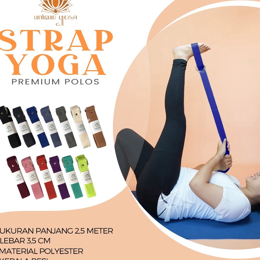 KI3 Strap Yoga Premium Polos  Strap Yoga Motif  Belt Yoga Motif  Belt Besi Yoga  Dring Yoga Belt  Be