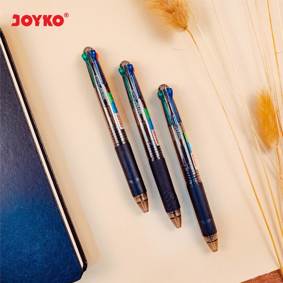

Pen Joyko BP-213 QUACO 4 Warna 0.7mm Original (1 PCS) / Multicolor Ballpoint Pulpen Aneka Warna Joyko BP213 Tip 0,7 Mili Per Pcs