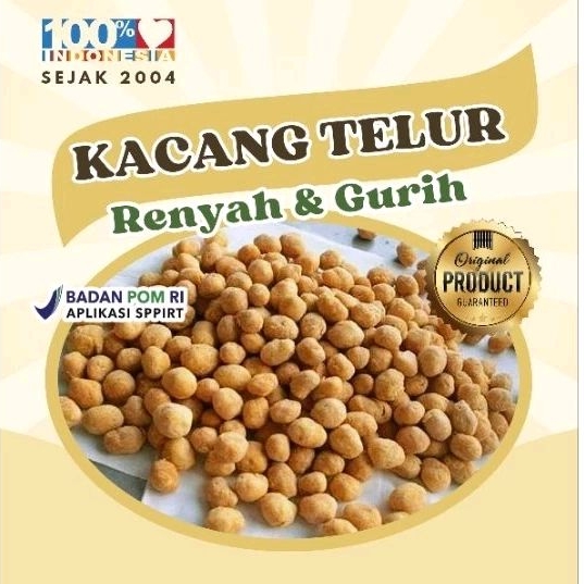 

250gr - Kacang Telur Kacang Cemilan Makanan Ringan Renyah Gurih Kacang-kacangan COD