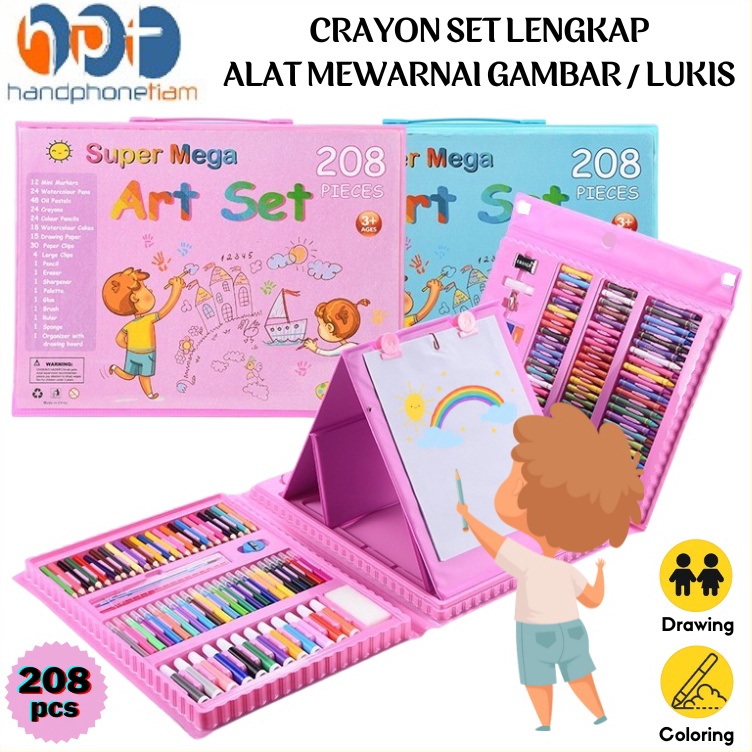 

Kejutan Baru Crayon Set 28 Pcs Pensil Warna Krayon OilPastel Anak Alat Menggambar Mewarnai Lengkap 28pcs Kit Art Supplies Painting Set For Children Spidol Kuas Cat Air Papan Lukis Hadiah Kado Ulang Tahun AnakAnak