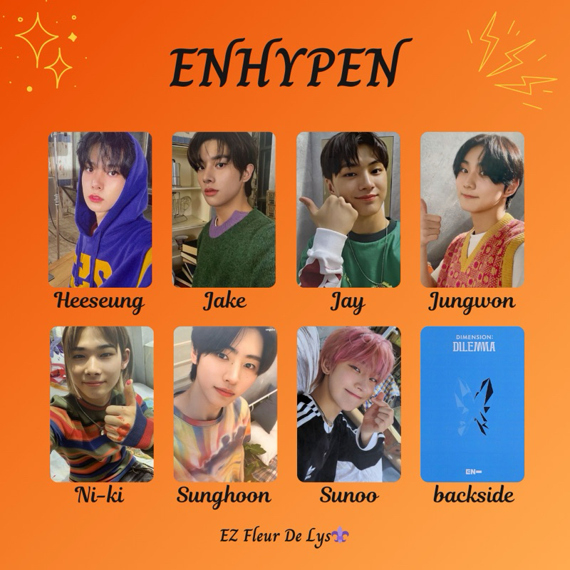 photocard replika pc unofficial En- Enhypen dimension dilemma HEESEUNG JAKE JAY JUNGWON NI-KI SUNGHO