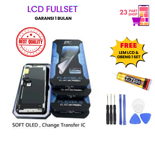 LCD IPHONE 11 PRO MAX OLED SOFT (JK) BLACK+TS (MOVE IC)
