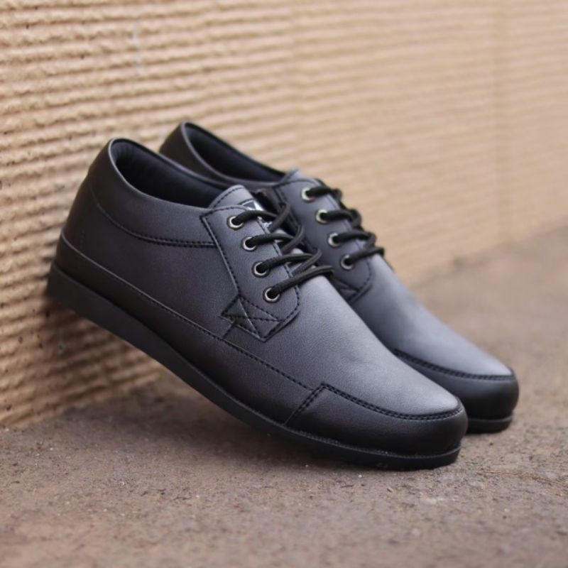 Sepatu Pansus Casual Formal Pria Hitam Kerja Kuliah Trendy Original