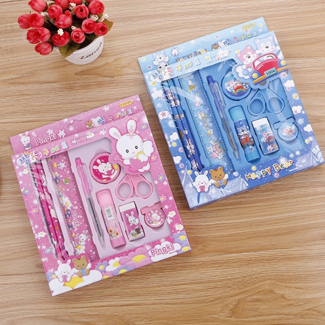 

Murah Terbaru 1 Set Alat Tulis Lucu Lengkap Pensil Penggaris Pulpen Penghapus Rautan