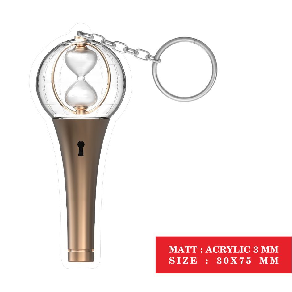 Gantungan Kunci Ganci Akrilik Kpop Light Stick Ateez Ver 2.0