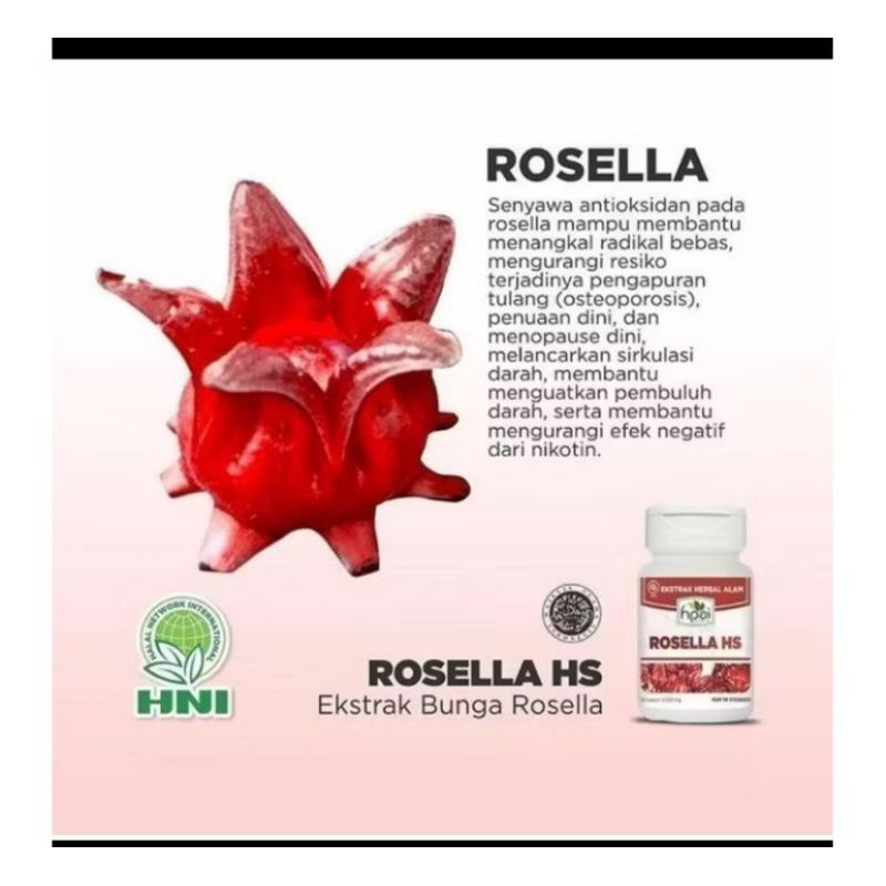 ￼Rosella hs hni hpai menurunkan darah tinggi, kanker, obesitas, kolesterol