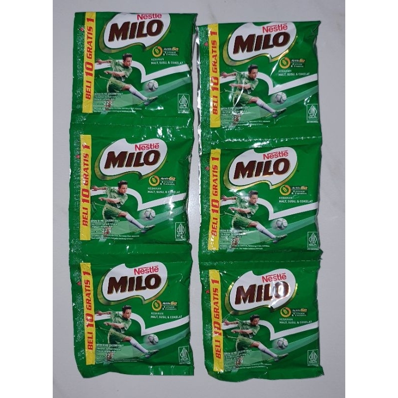 

Milo Sachet Renceng TERMURAH Susu Cokelat 22gr (10 Sachet)