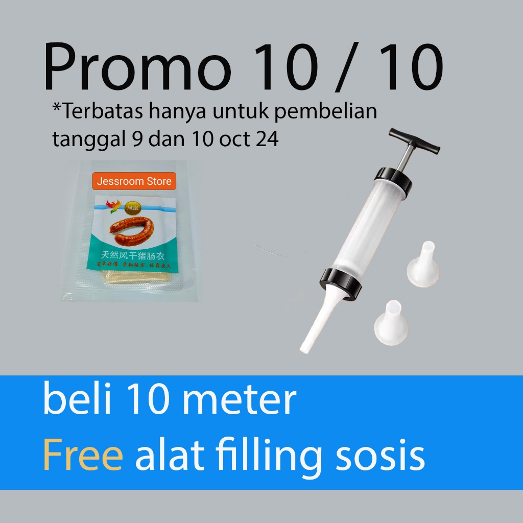 

Promo 10m Casing sosis usus babi free alat filling