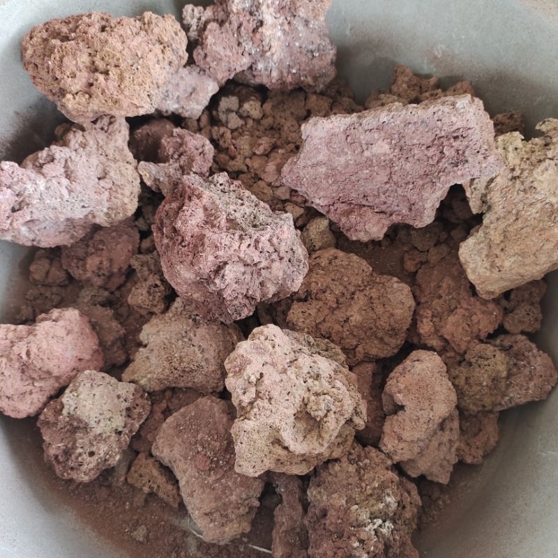 Batu Lavarock merah 500gr hiasan aquascape hardscape aquarium air terjun aquascape