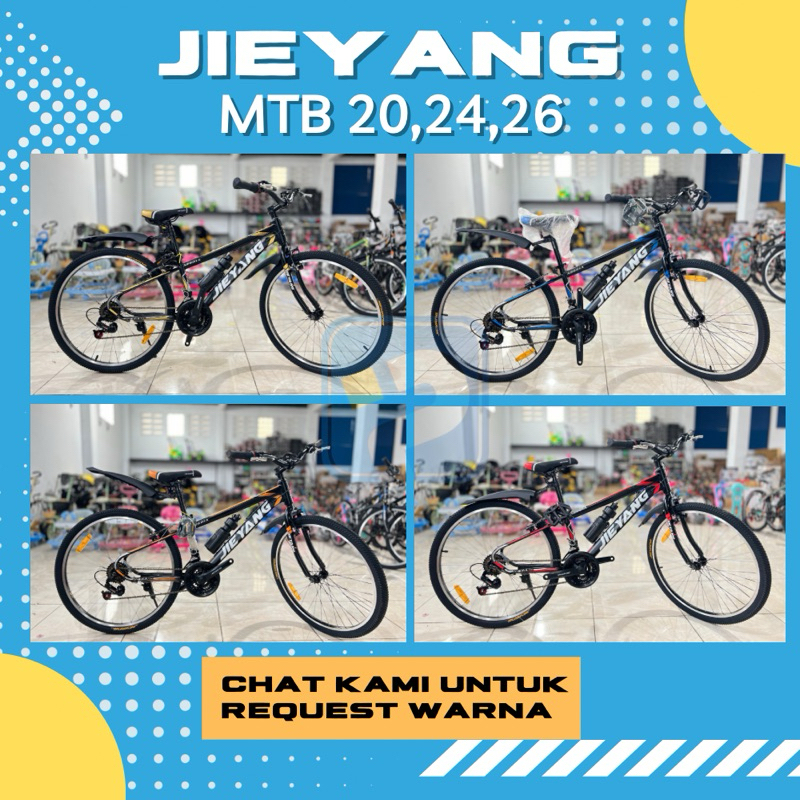 SEPEDA GUNUNG COWOK LAKI DEWASA MTB 24 26 JIEYANG TERBARU [PROMO LAMONGAN]
