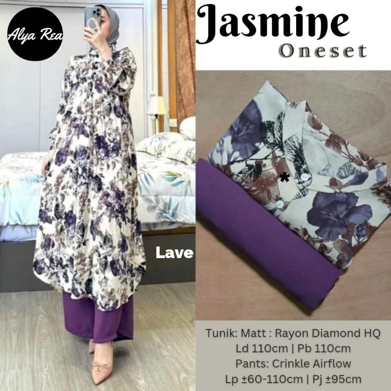 Jasmine set tunik dan celana by Alya Rea