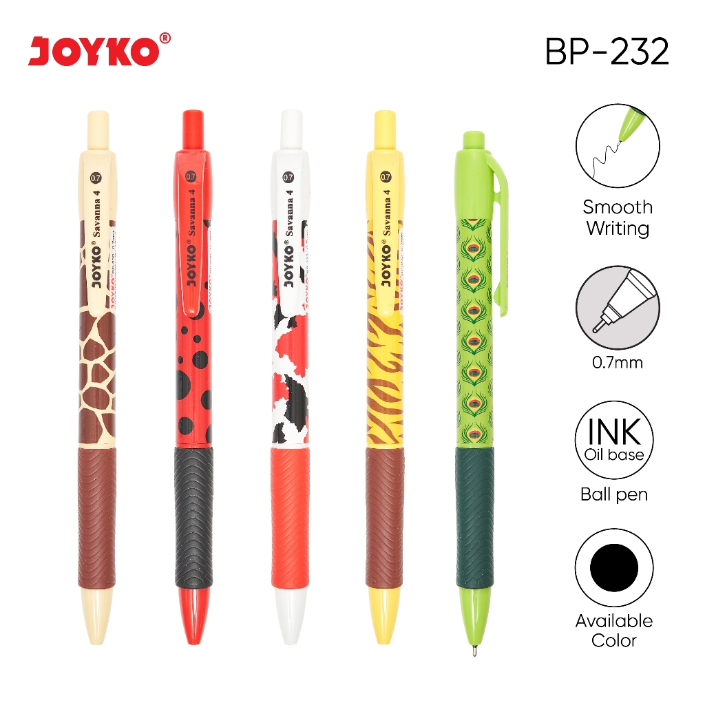 

Ball Pen Pulpen Pena Joyko BP-232 Savanna 4 0.7 mm