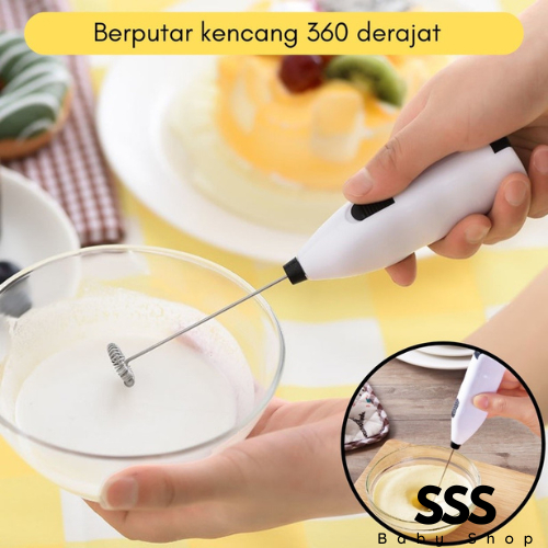Mixer tangan Hand mixer kecil untuk kopi jus telur elektrik/Pengaduk telur dalgona elektrik