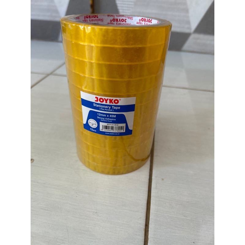 

JOYKO TAPE ISOLASI BENING 12x45mm Yard Solatip Kantor Meja LAKBAN SELOTIP [SLOP] harga 1 pcs