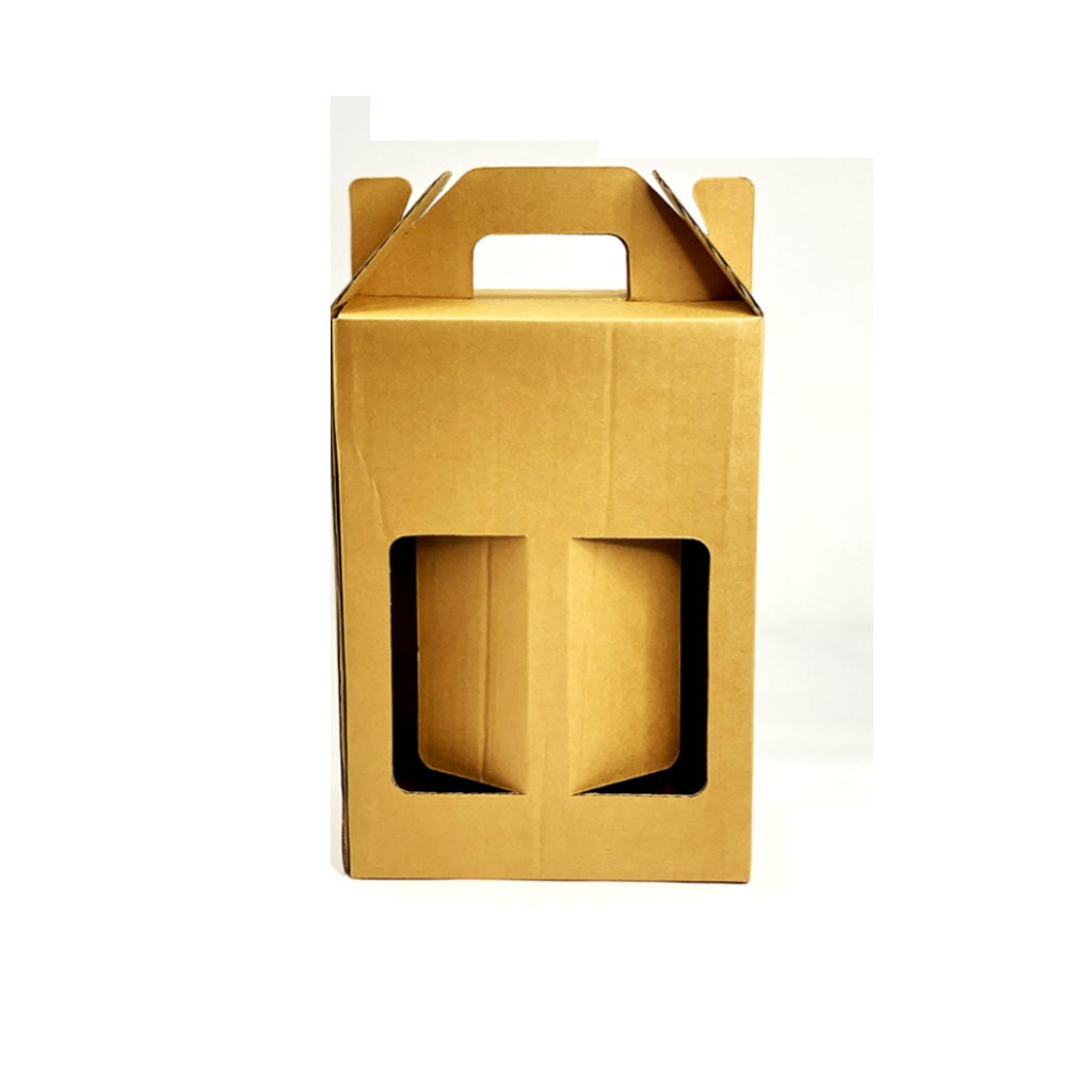 

(10 pcs) Kardus Botol 1 Liter Isi 2 Box Hampers Botol Dus Hampers Tenteng 18x9x25cm