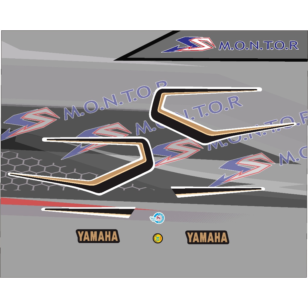 STRIPING STIKER RX KING CUSTOM BODY PUTIH 83