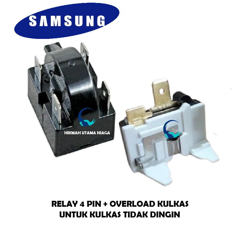 SAMSUNG Relay 4 Pin + Ptc Overload Kulkas 1 pintu / 2 pintu