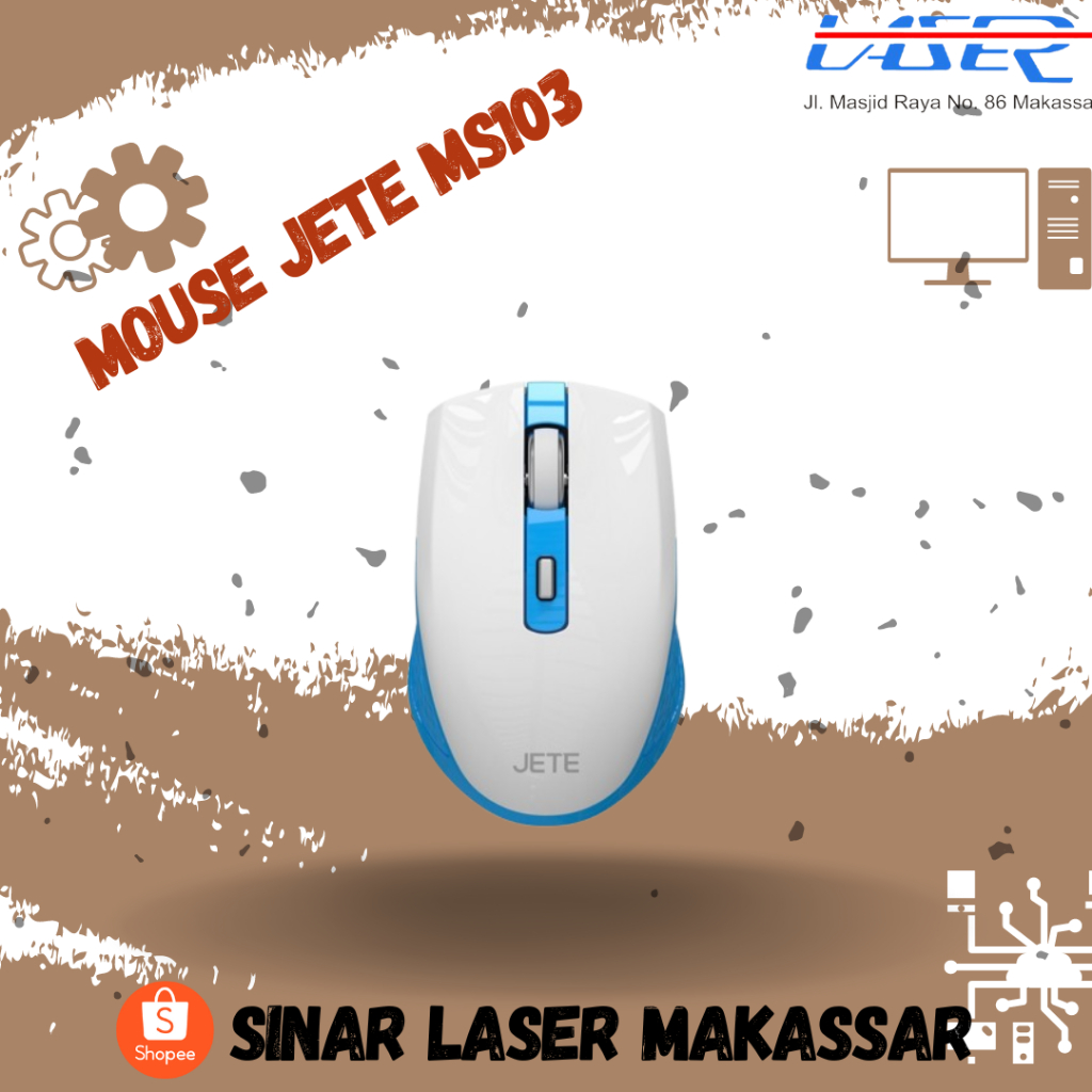 JETE MOUSE WIRELESS BLUETOOTH JETE MS103 / MOUSE WIRELESS MURAH