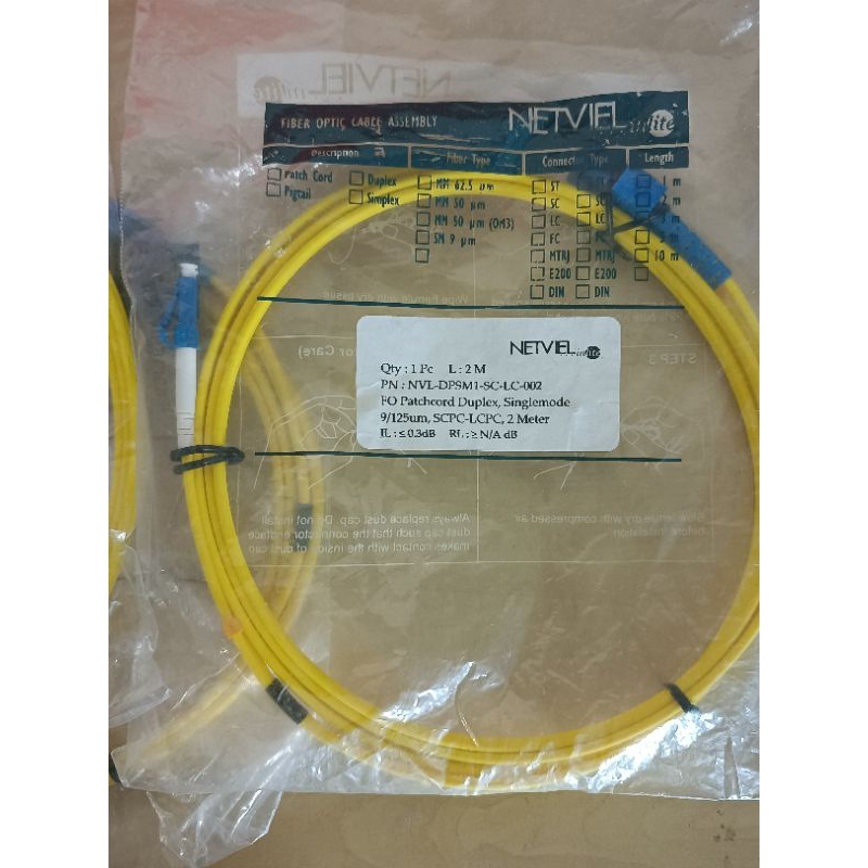 Netviel Patchcord LC SC Duplex SM 9/125um Singlemode