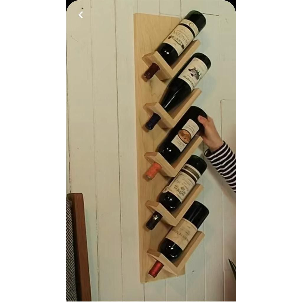 TEMPAT BOTOL WINE / WOODEN WINE RACK / RAK DINDING MINUMAN BOTOL