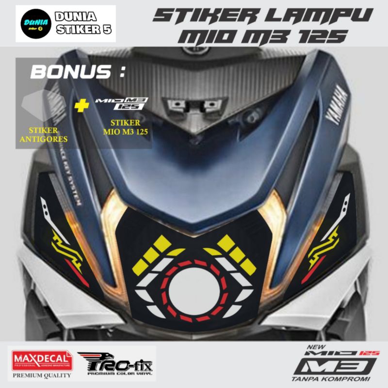 Stiker variasi lampu alis Yamaha Mio m3