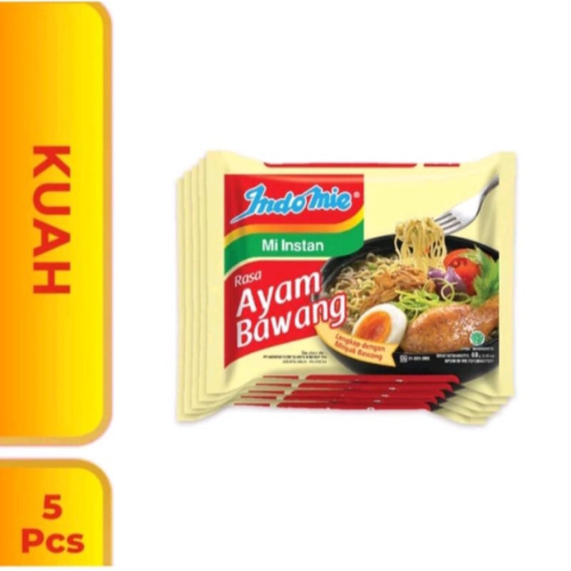 

Indomie Kuah Ayam Bawang (Paket isi 5)
