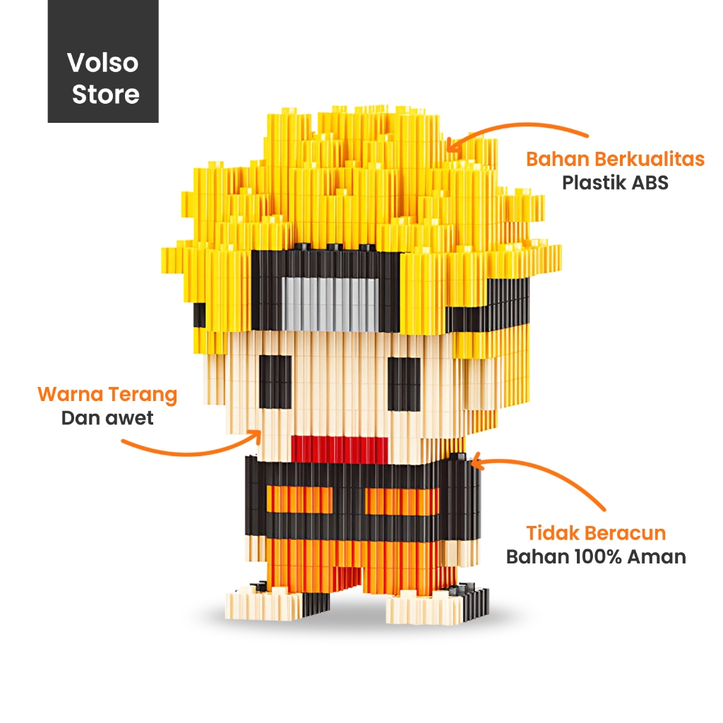 BEST SALE (GROSIR #6) Anime Micro Block Mainan Edukasi Anak Lego Pasang Anime Figure