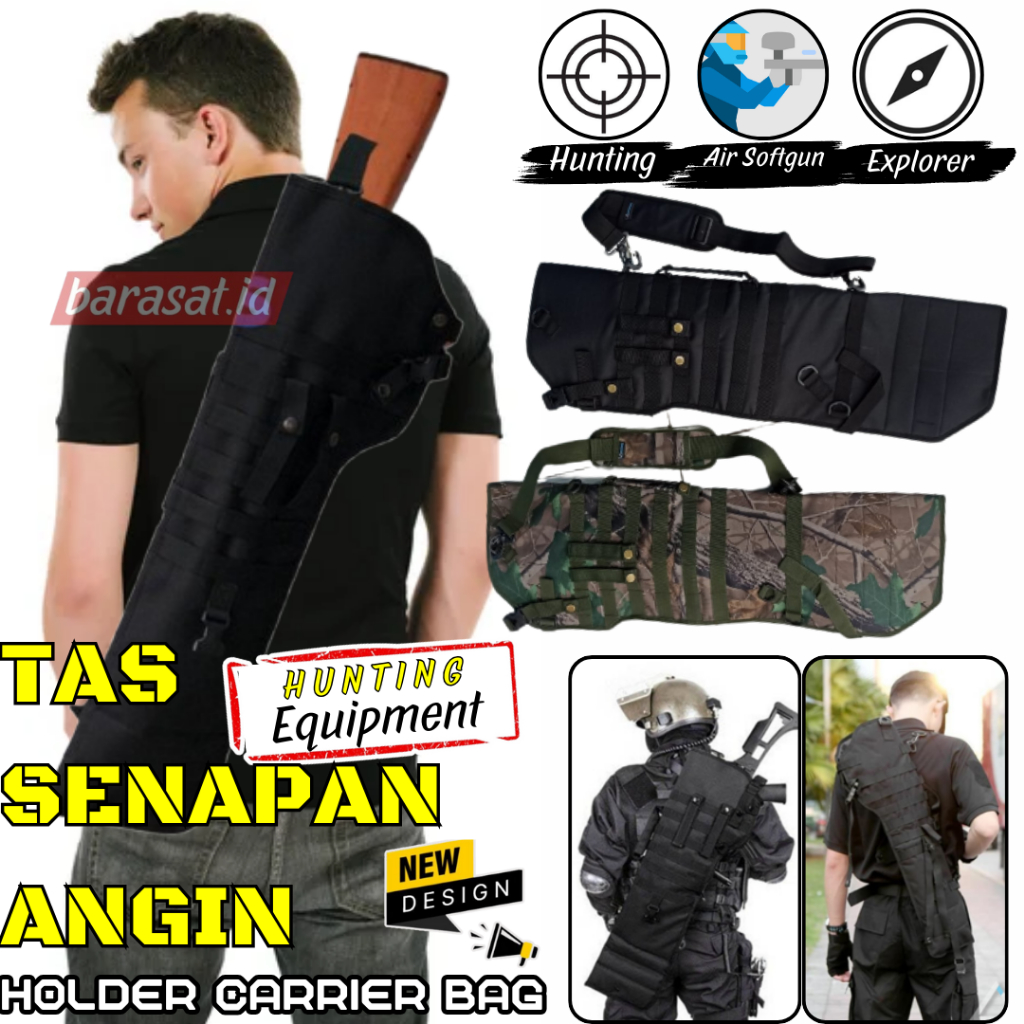Tas PCP Camo Sarung  Sanapan Airsotgan Tali bahu empuk Bahan tebal Jahitan rapi kuat Ringkas bisa di